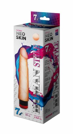 Вибромассажёр HUMAN STYLE  7,5&quot; без мошонки - 19 см. 