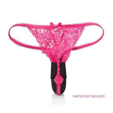 Чёрный вибростимулятор для ношения в трусиках Lock-N-Play Remote Panty Teaser 