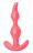 Розовая анальная пробка Bent Anal Plug Black - 13 см. 