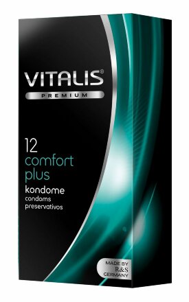 Контурные презервативы VITALIS PREMIUM comfort plus - 12 шт. 