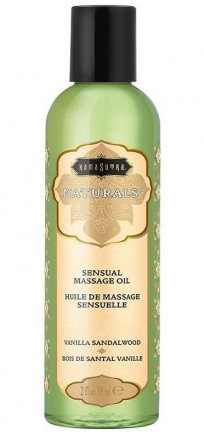 Массажное масло Naturals Vanilla Sandalwood с ароматом ванили и сандала - 59 мл. 