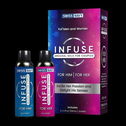 Возбуждающие лубриканты для пар INFUSE Arousal Gels for Couples - 2х59 мл. 
