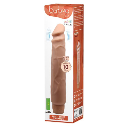 Телесный вибратор-реалистик Barbara - 25,5 см. 