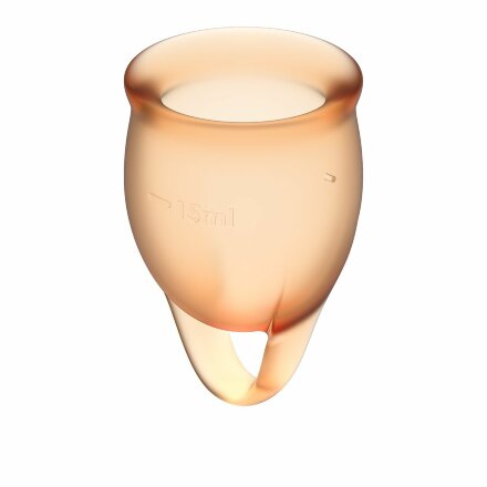 Набор оранжевых менструальных чаш Feel confident Menstrual Cup 