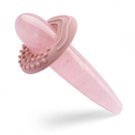 Массажер Le Wand Crystal Slim Wand из розового кварца 