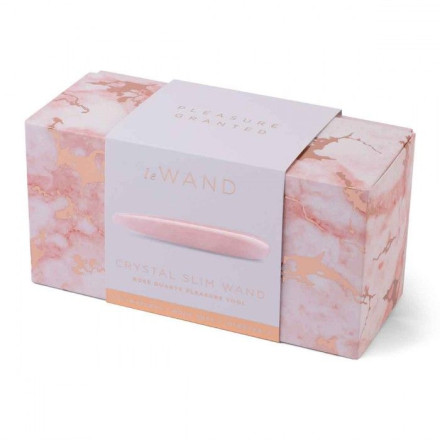 Массажер Le Wand Crystal Slim Wand из розового кварца 