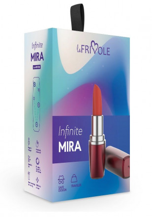 Бордовый вибратор-помада Mira 