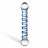 Прозрачный фаллос с голубой спиралью Spiral Dildo - 17 см. 