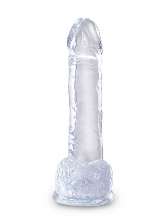 Прозрачный фаллоимитатор 7  Cock with Balls - 20,3 см. 
