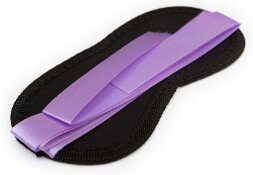 Чёрная маска на глаза Purple&amp;Black с фиолетовыми завязками