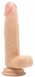 Телесный фаллоимитатор Realistic Cock 8&quot; With Scrotum - 20 см.