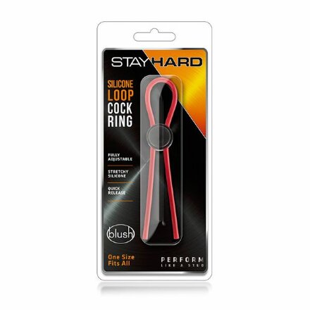 Красное силиконовое лассо на пенис Silicone Loop Cock Ring 