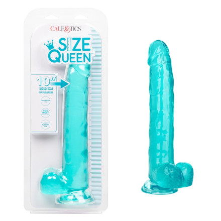 Аквамариновый фаллоимитатор-гигант Size Queen 10  - 30,5 см. 