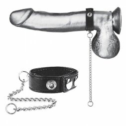 Утяжка на пенис с поводком Snap Cock Ring With 12&quot; Leash