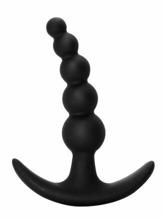 Чёрная анальная пробка Bubbles Anal Plug - 11,5 см. 