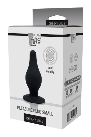 Черный анальный стимулятор DUAL DENSITY PLEASURE PLUG S - 7,2 см. 