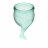 Набор темно-зеленых менструальных чаш Feel secure Menstrual Cup 