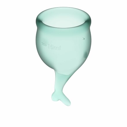 Набор темно-зеленых менструальных чаш Feel secure Menstrual Cup 