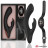Черно-золотой вибратор-кролик с пультом-часами Anne s Desire Rabbit Vibe Wireless Watchme - 20,5 см. 