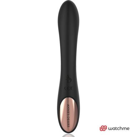 Черно-золотой вибратор-кролик с пультом-часами Anne s Desire Rabbit Vibe Wireless Watchme - 20,5 см. 