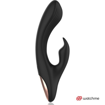 Черно-золотой вибратор-кролик с пультом-часами Anne s Desire Rabbit Vibe Wireless Watchme - 20,5 см. 