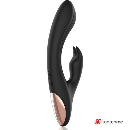 Черно-золотой вибратор-кролик с пультом-часами Anne s Desire Rabbit Vibe Wireless Watchme - 20,5 см. 