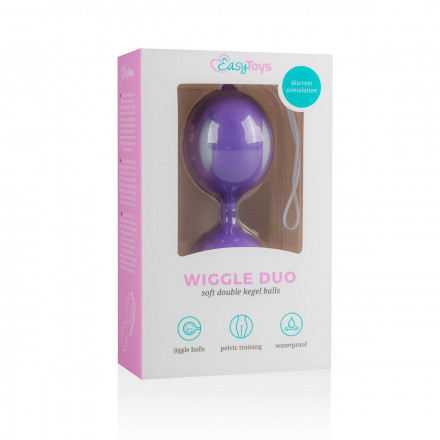 Фиолетовые вагинальные шарики Wiggle Duo 