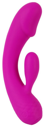 Лиловый вибратор-кролик Super Soft Silicone Rabbit Vibrator - 17,7 см. 