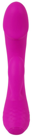 Лиловый вибратор-кролик Super Soft Silicone Rabbit Vibrator - 17,7 см. 