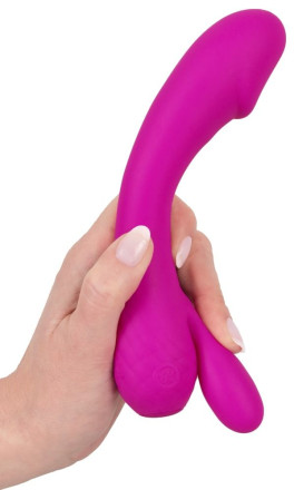 Лиловый вибратор-кролик Super Soft Silicone Rabbit Vibrator - 17,7 см. 
