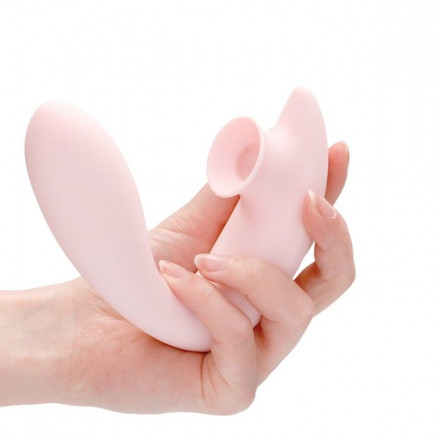Розовый вибратор для G-точки Irresistible Desirable с бесконтактной клиторальной стимуляцией 