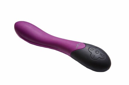 Фиолетовый вибратор Lynx для стимуляции точки G с нагревом - 20,8 см. 