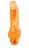 Оранжевый вибратор-реалистик JELLY JOY 7INCH 10 RHYTHMS ORANGE - 17,5 см. 
