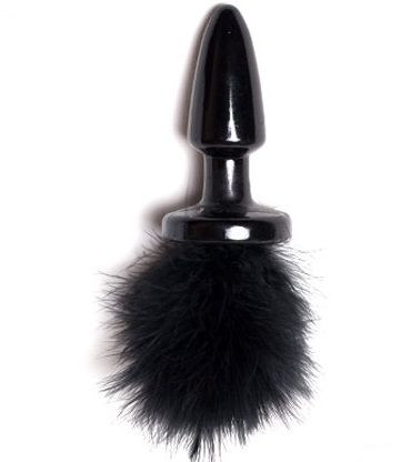 Пробка с хвостиком Black Bunny - 11 см. 