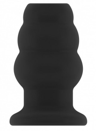 Чёрная анальная пробка с тоннелем №50 Medium Hollow Tunnel Butt Plug 4 Inch - 10,2 см. 