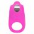 Ярко-розовое эрекционное виброкольцо Silicone Rechargeable Teasing Enhancer 