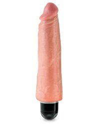 Телесный вибратор-реалистик 8&quot; Vibrating Stiffy - 24,8 см.