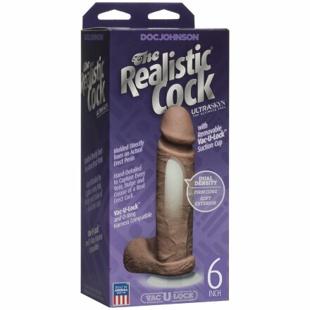 Фаллоимитатор-мулат The Realistic Cock ULTRASKYN 6” - 19,8 см. 