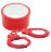 Набор для фиксации BONDX METAL CUFFS AND RIBBON: красные наручники из листового материала и липкая лента 