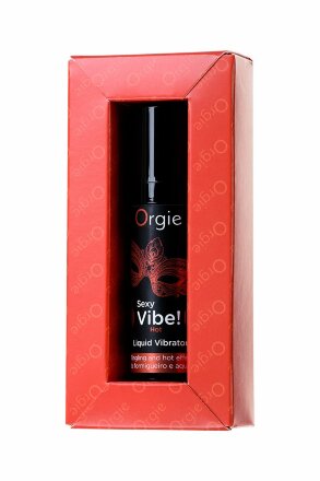 Разогревающий гель для массажа ORGIE Sexy Vibe Hot с эффектом вибрации - 15 мл. 
