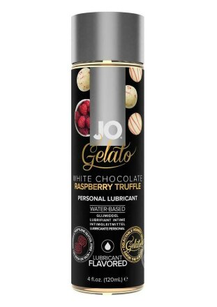 Лубрикант с ароматом трюфелей из белого шоколада и малины JO GELATO WHITE CHOCOLATE RASPBERRY TRUFFLE - 120 мл. 