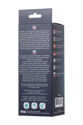 Прозрачно-зеленый фаллоимитатор, светящийся в темноте, Clark Glow - 22 см. 