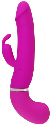 Лиловый вибратор-кролик с функцией сквирта Cumshot Rabbit Vibrator - 24 см. 