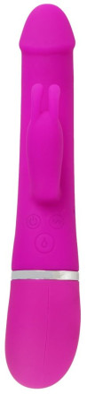 Лиловый вибратор-кролик с функцией сквирта Cumshot Rabbit Vibrator - 24 см. 