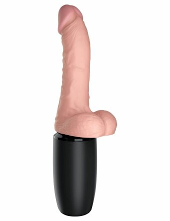 Хай-тек вибратор с функцией толкания 6.5 Thrusting Cock With Balls 