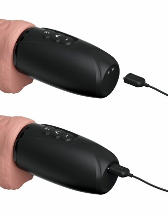Хай-тек вибратор с функцией толкания 6.5 Thrusting Cock With Balls 