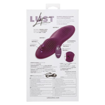 Сливовый вибратор на стул Remote Control Dual Rider с пультом ДУ 