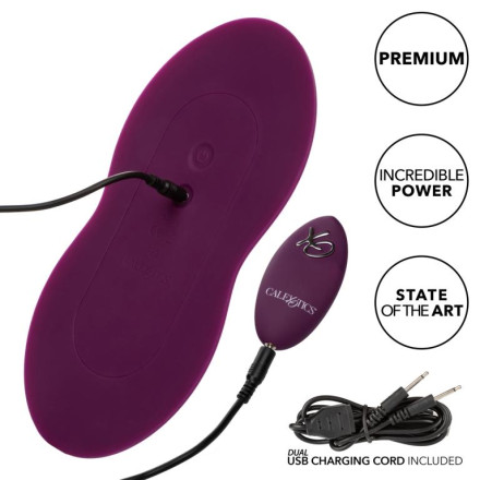 Сливовый вибратор на стул Remote Control Dual Rider с пультом ДУ 