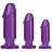 Набор из трех фиолетовых анальных фаллоимитаторов Crystal Jellies Anal Starter Kit 