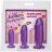 Набор из трех фиолетовых анальных фаллоимитаторов Crystal Jellies Anal Starter Kit 
